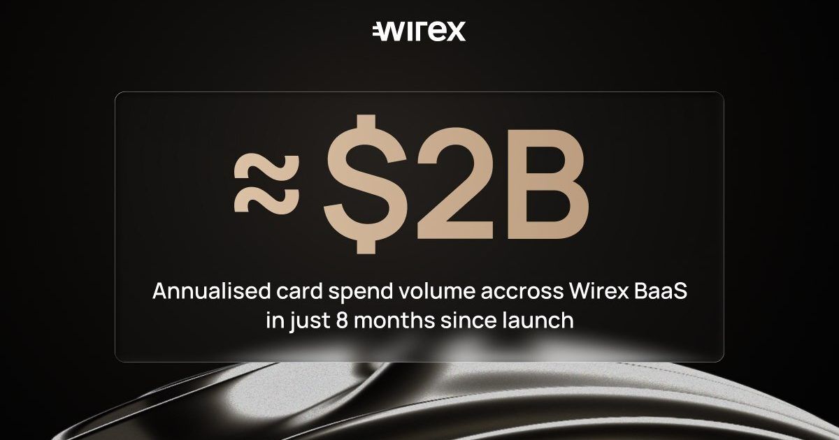 Wirex BaaS Surpasses $2B Annualised Volume in 110 Days
